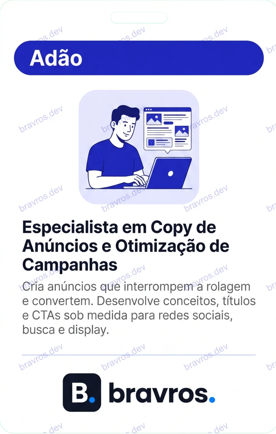 Crachá de Adão, especialista Bravros