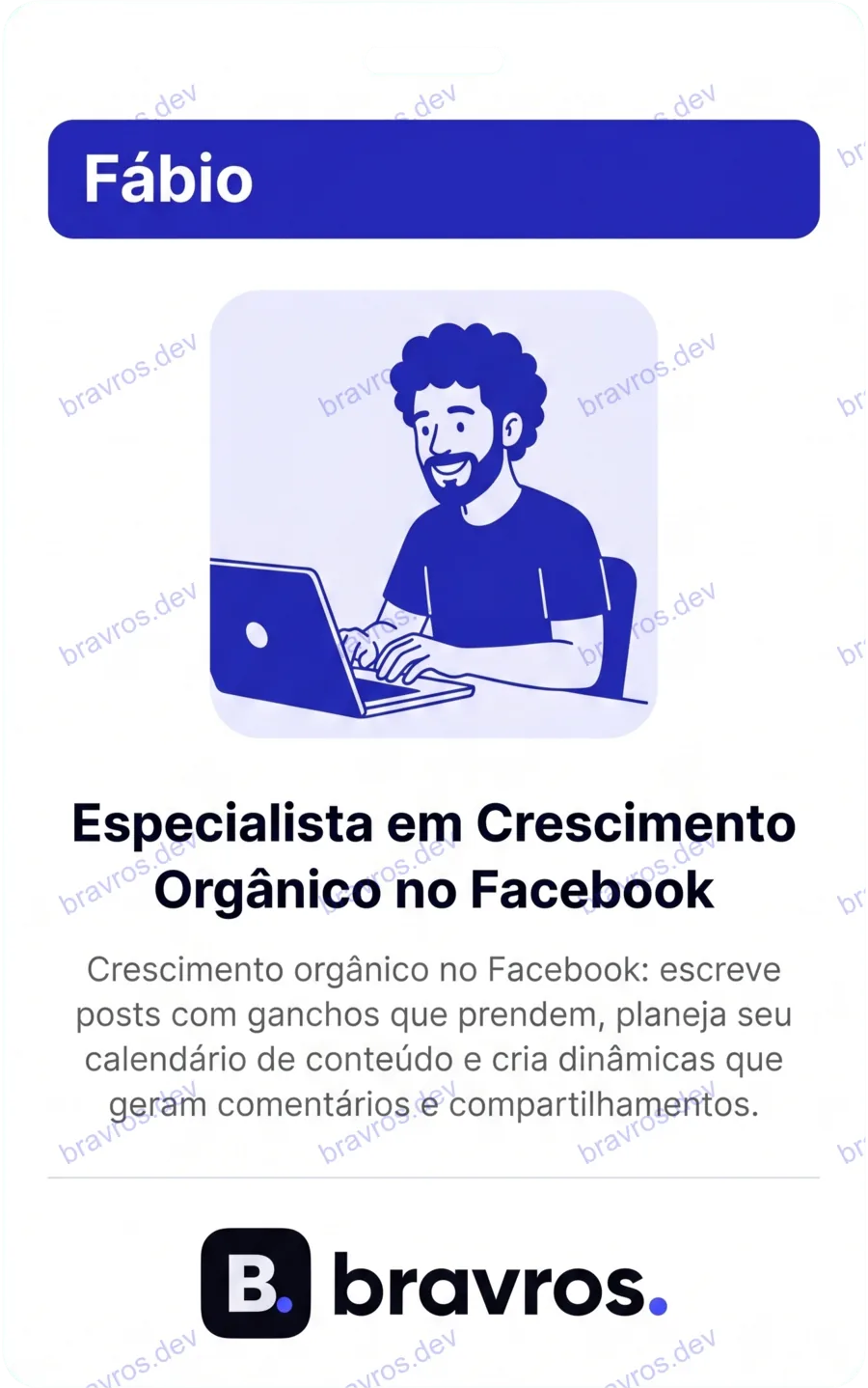 Crachá de Fábio, especialista Bravros