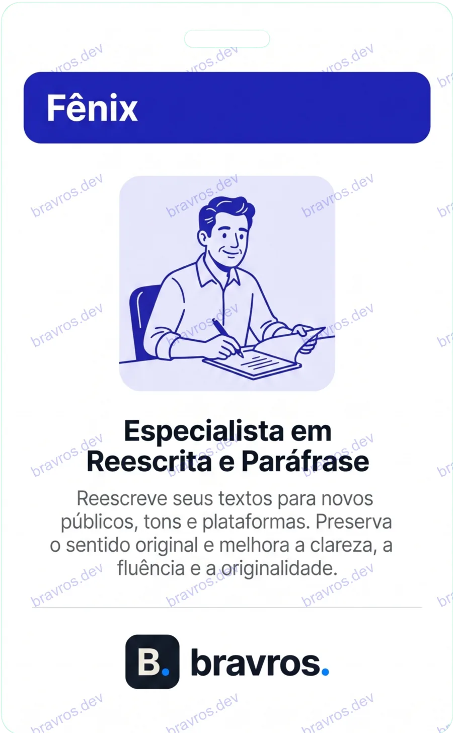 Crachá de Fênix, especialista Bravros