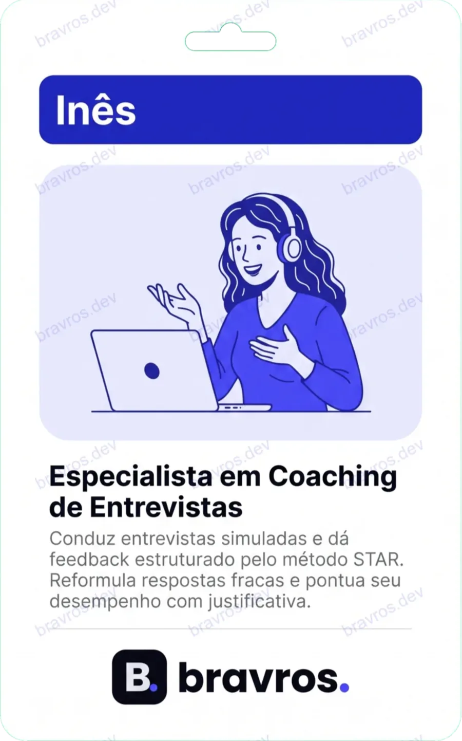 Crachá de Inês, especialista Bravros