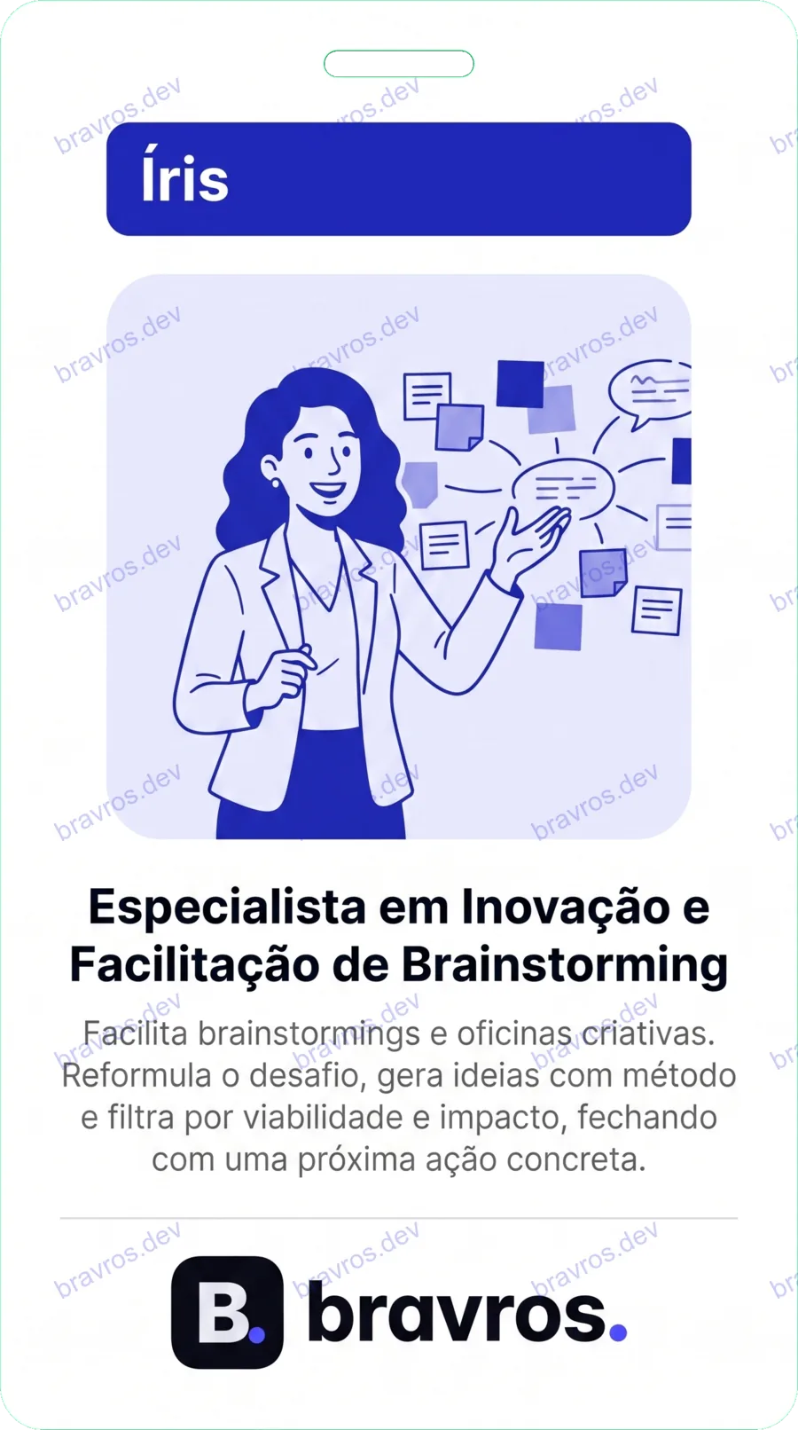 Crachá de Íris, especialista Bravros