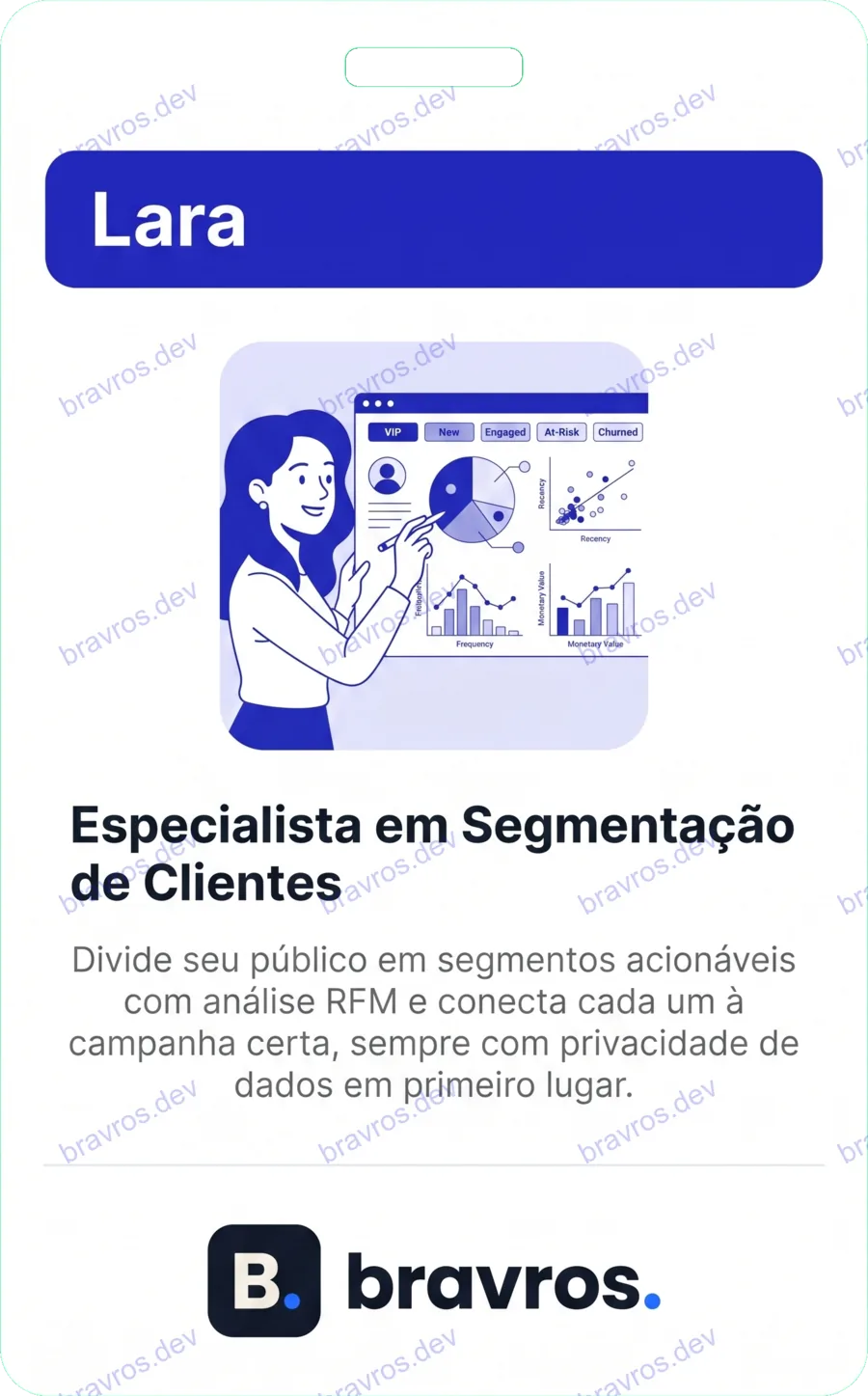 Crachá de Lara, especialista Bravros