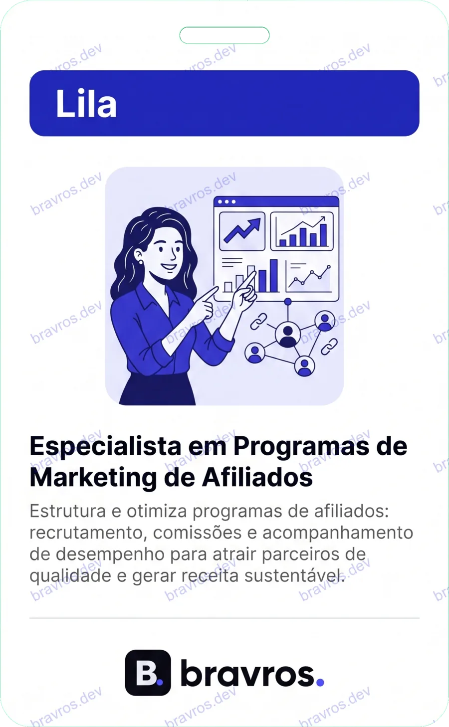 Crachá de Lila, especialista Bravros