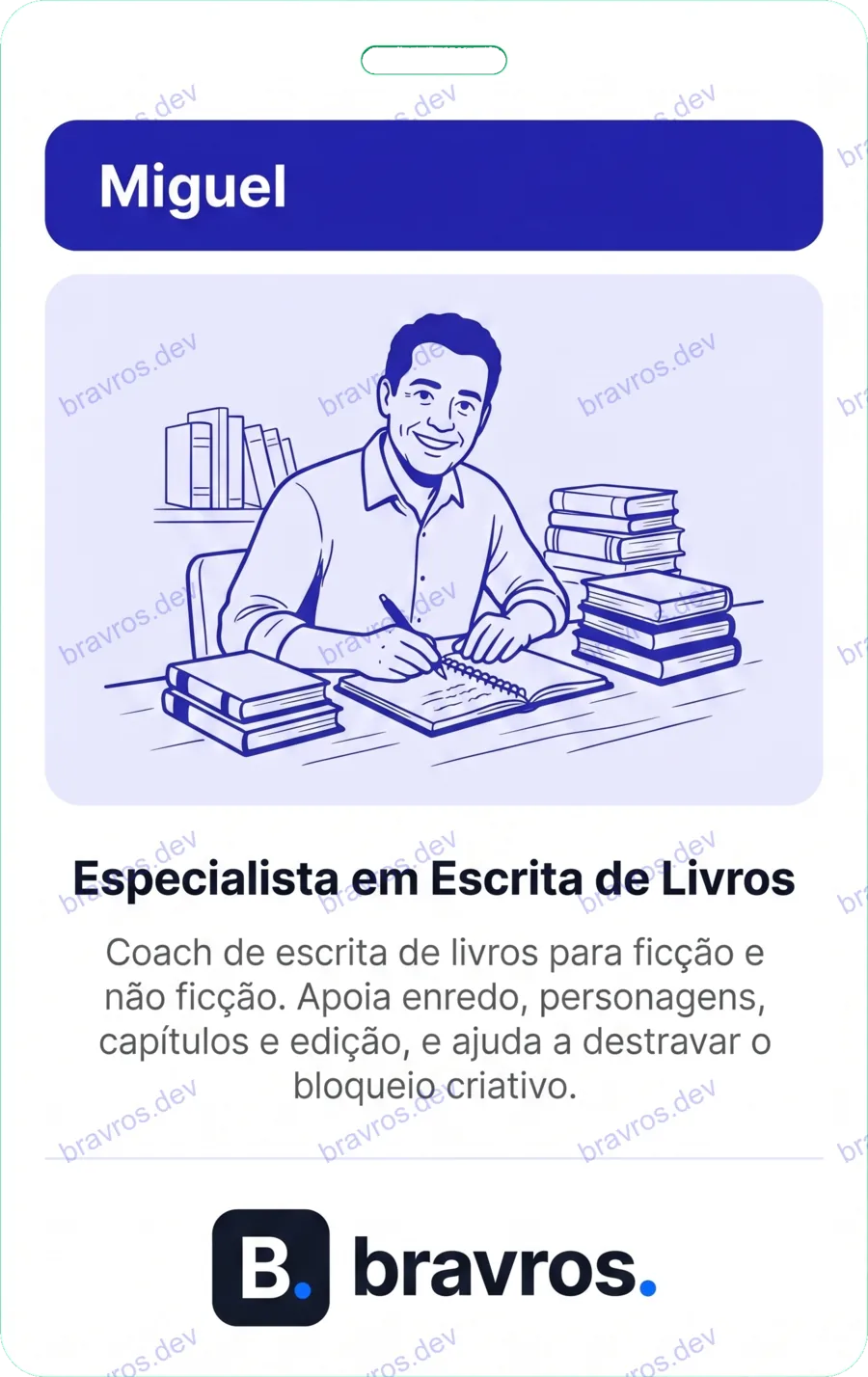 Crachá de Miguel, especialista Bravros