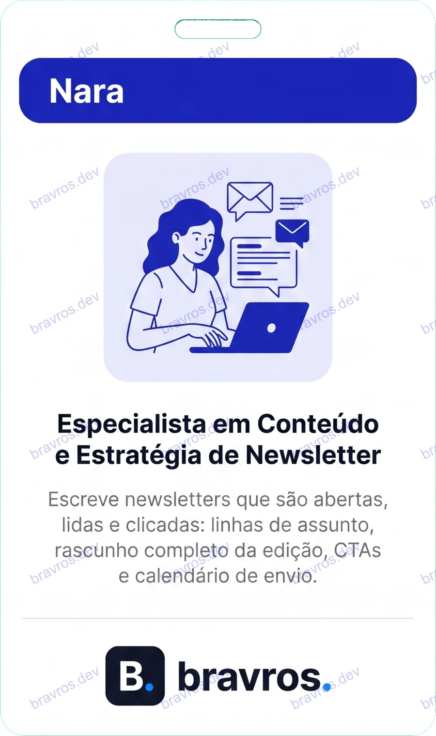 Crachá de Nara, especialista Bravros