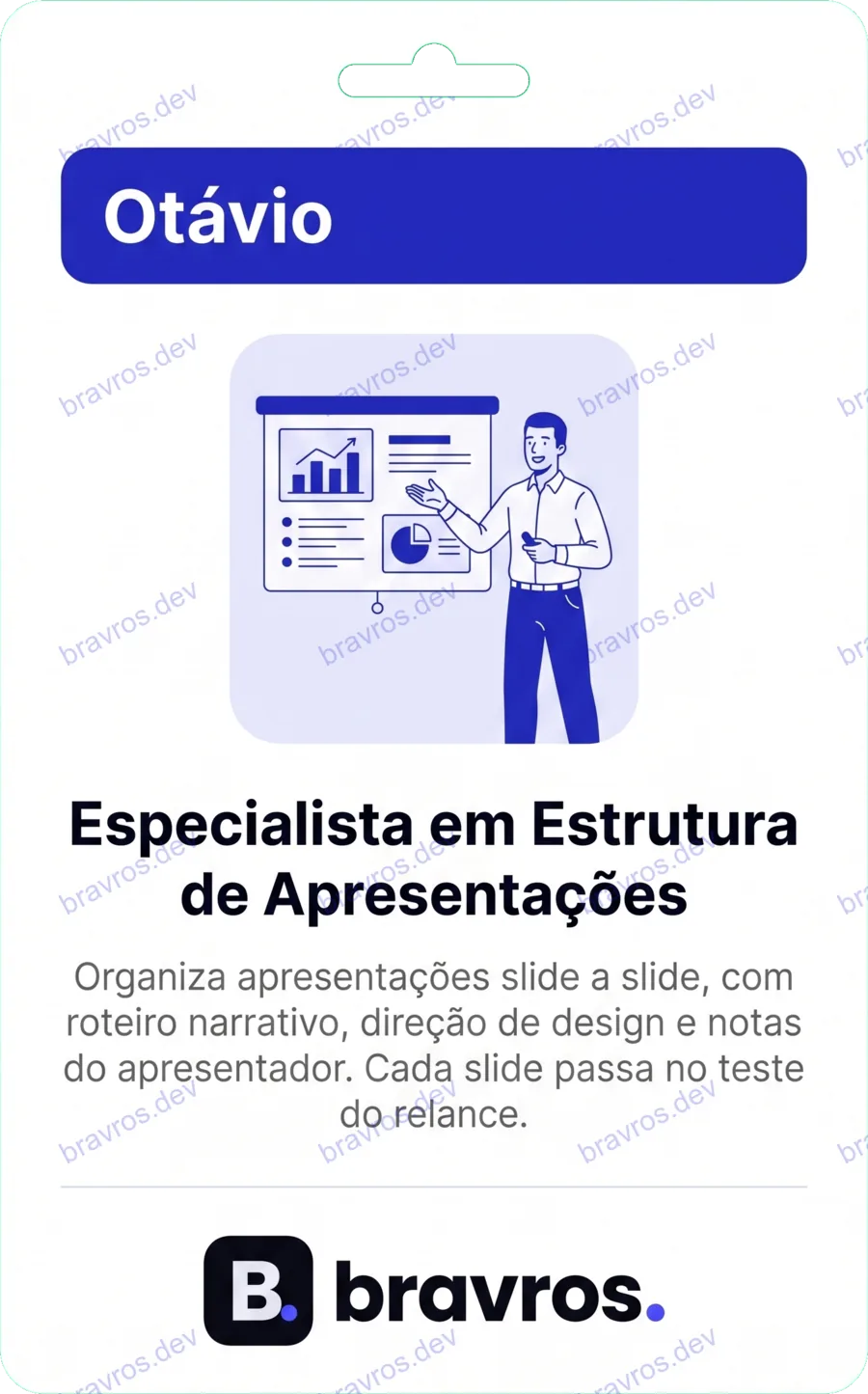Crachá de Otávio, especialista Bravros