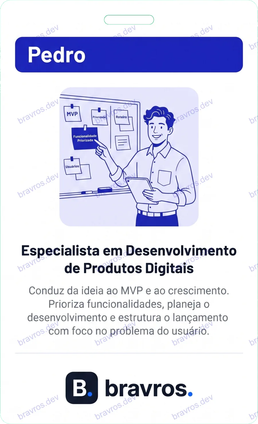 Crachá de Pedro, especialista Bravros