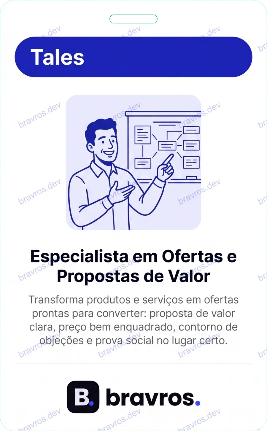 Crachá de Tales, especialista Bravros