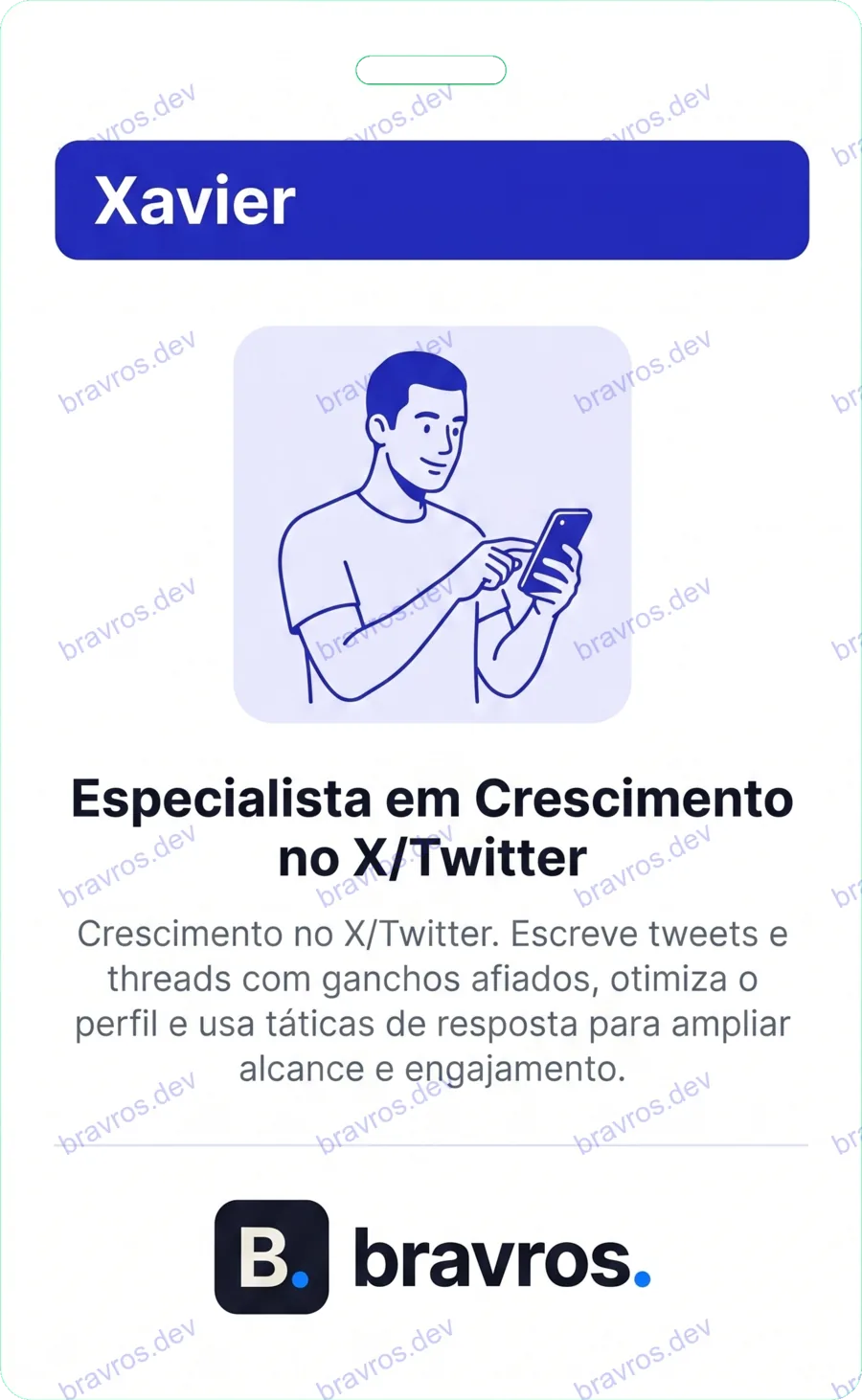 Crachá de Xavier, especialista Bravros