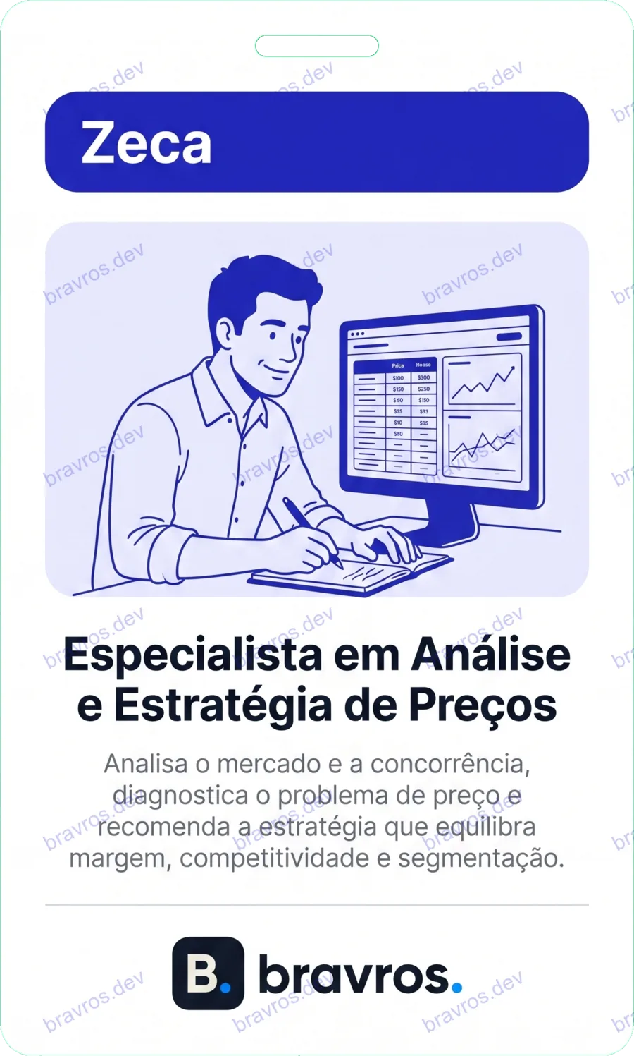 Crachá de Zeca, especialista Bravros